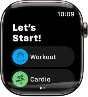 Starting a new fitness routine using the 10GYM app on Apple Watch, enhancing workout efficiency.