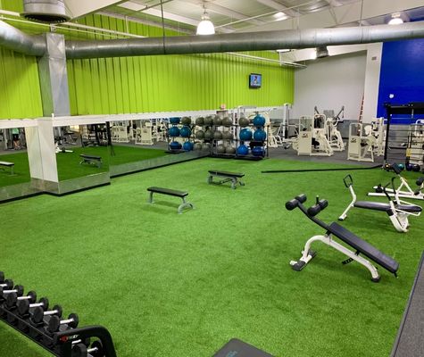large core and stretch area in oklahoma gym