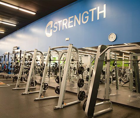 strength training are in modern gym