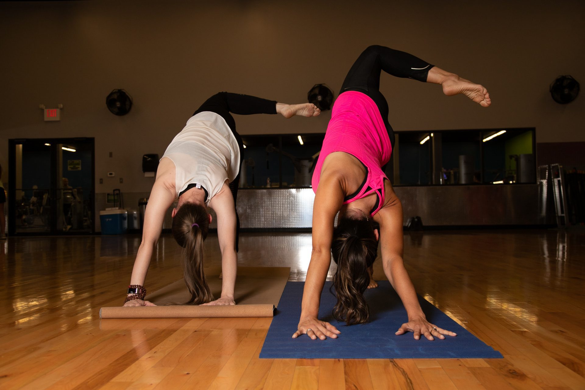women doing yoga at a gym in oklahoma