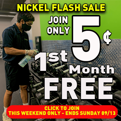 nickel flash sale weekend mobile 0910 midnight | 10GYM Oklahoma City South