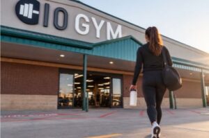 Member walking into 10GYM for a workout